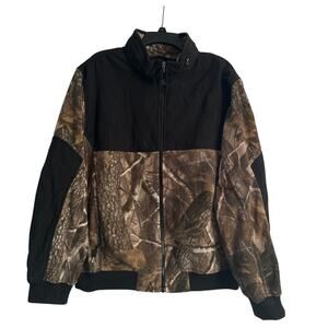 GUC DDX Dri-Duck Camo/Black Jacket Hood in Collar Long Sleeve Size Large